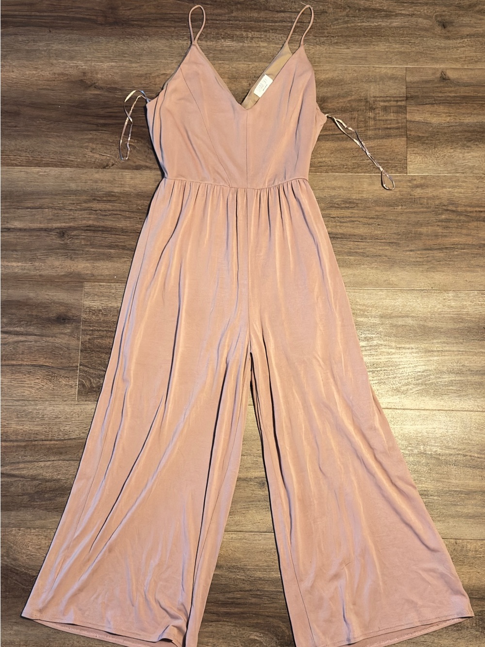 Sleeveless Wide-Leg Jumpsuit in Dusty Rose